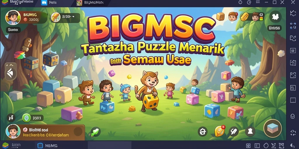 Tampilan gameplay BIGMSG yang seru dan menantang dalam menyelesaikan Puzzle.