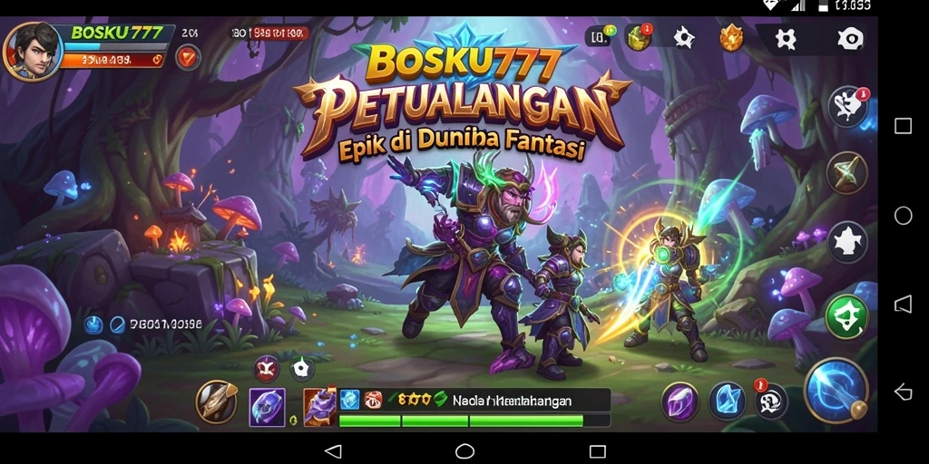 Tampilan gameplay seru di dunia petualangan BOSKU777.