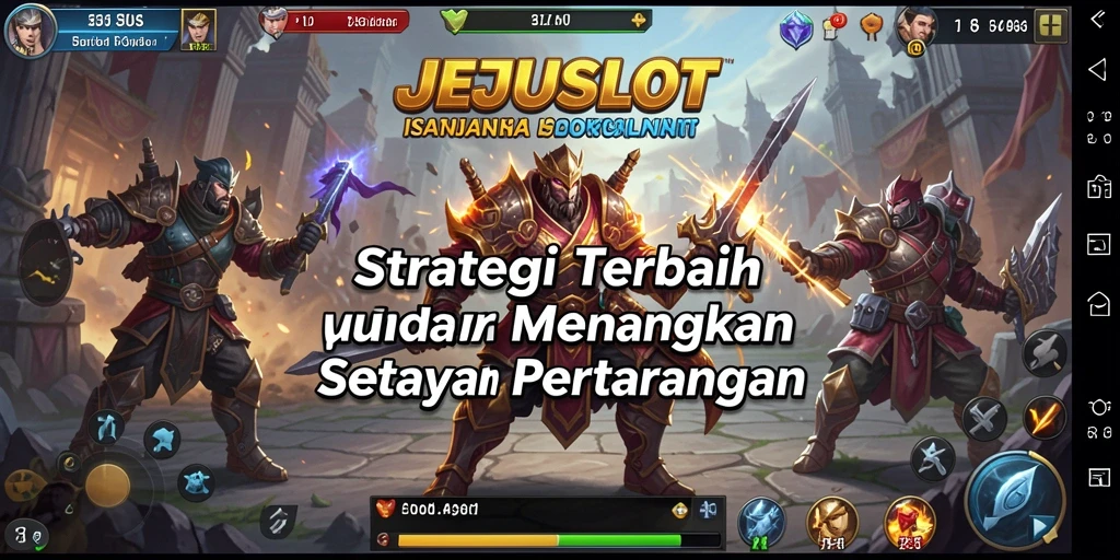 Gameplay JEJUSLOT menampilkan pertempuran strategi yang mendebarkan.