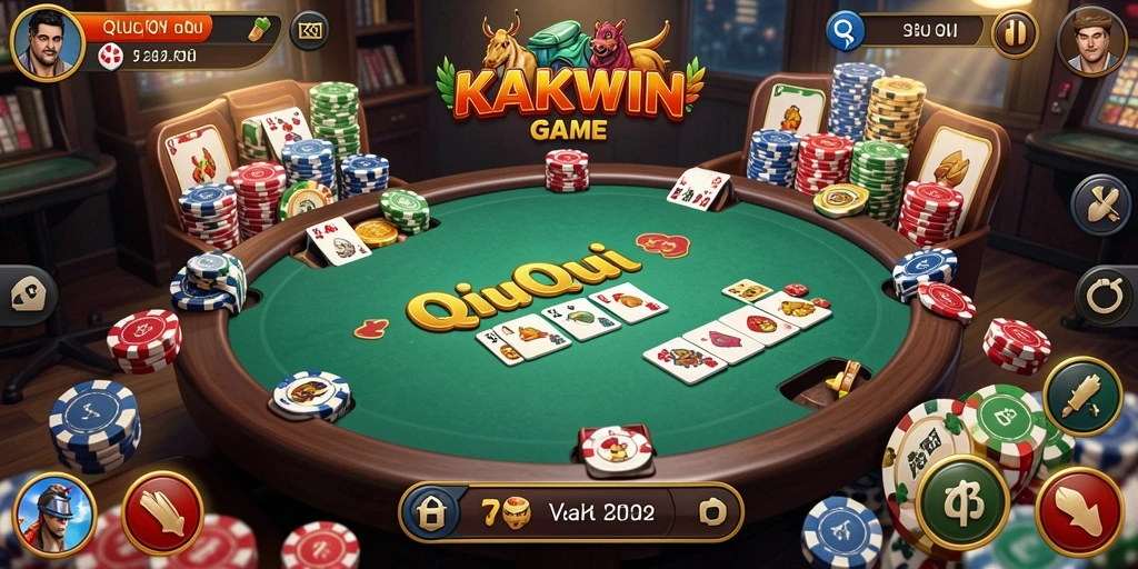 Tampilan gameplay QiuQiu yang menantang di KAKWIN.