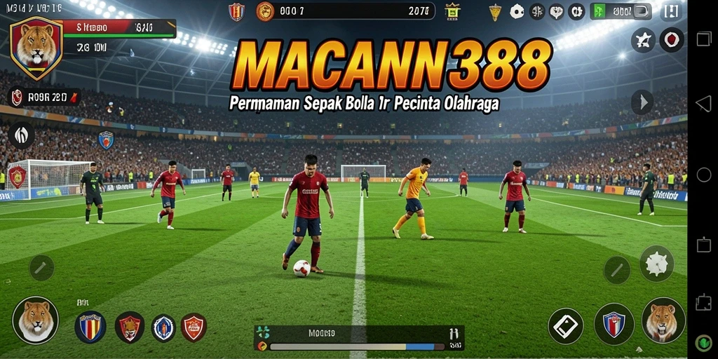 Tampilan menarik dari gameplay intens sepak bola.