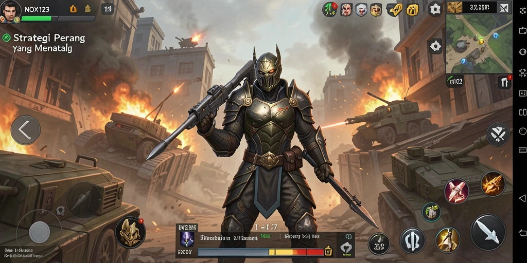 Tampilan gameplay mendalam dari NOX123 yang memukau.
