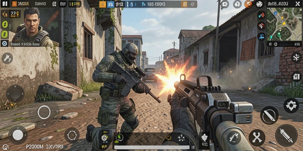 Tampilan menarik dari gameplay P200M dengan pertempuran seru.