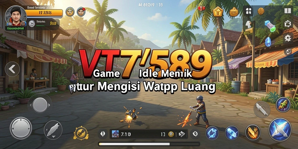 Screenshot utama VT789 menampilkan karakter sedang bekerja dalam gameplay Idle.