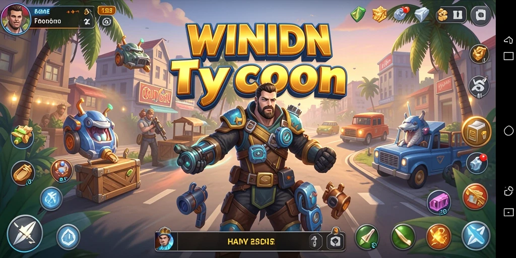 Tangkapan layar dari gameplay WINIDN yang menunjukkan manajemen bisnis yang seru.